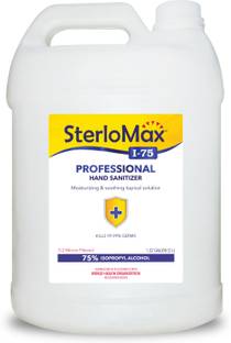 SterloMax 75% Isopropyl Alcohol-based Hand Rub Sanitizer and Disinfectant 5 Litres Hand Sanitizer Bottle