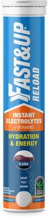 FAST&UP Reload (Electrolytes) for Energy & Hydration Sports Drink, Cola, 20 Tablets Hydration Drink