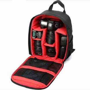 hi guys DSLR SLR Lens Shoulder Backpack Case for Canon Nikon Sigma Olympus(Orange)  Camera Bag