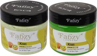 fabzy London Kiwi Scrub 500 ml + Kiwi Gel 500 ml ( Pack Of 2 x 500 ml )