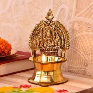 COPPER KITCHEN Pure Brass Kamakshi Deep | Kamatchi vilakku | Kamakshi Devi Oil Lamp Stand Brass Table Diya