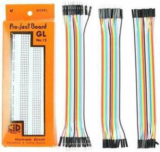 Stookin BREADBOARD 60 Pieces Jumper Wires Set Electronic Components Electronic Hobby Kit Power Supply Electronic Hobby Kit