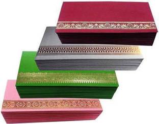 secure life Pack of 100 pcs Flower Designer Money Envelope,Marriage, Shagun Envelope Envelopes Envelopes
