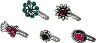 AHOORA ENTERPRISES Silver Plated Silver Nose Stud Set