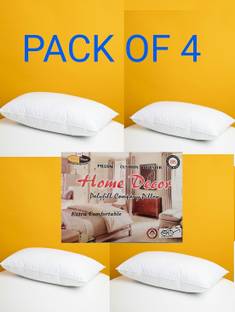 Decor LUXURY SOFT FIBRE PILLOW PACK OF 4 Polyester Fibre Nature Sleeping Pillow Pack of 4