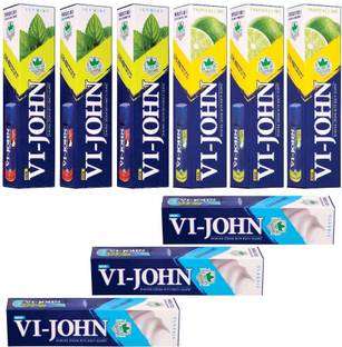 VI-JOHN Shaving Cream Classical, Tropical Lime, Icy Mint Each Set (3) Pack of 9