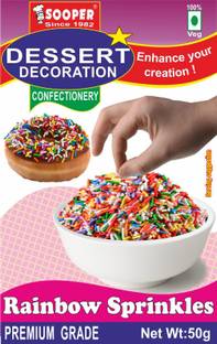 SOOPER DESSERT DECORATION RAINBOW SPRINKLES 50g Sprinkles