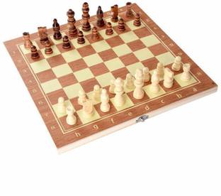 Spocco Wooden Chess Folding Board Game Set- Home/School/College/Tournament Chess Board Strategy & War Board Game