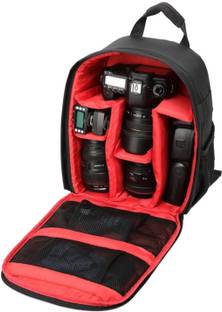 hi guys Shoulder Backpack to Carry DSLR SLR Lens Camera Bag (Blue, Black) Camera Bag  Camera Bag