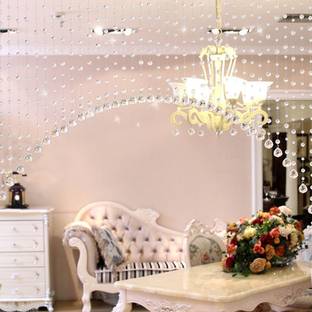 ActiveSales 90 cm (3 ft) Shower PVC Transparent Curtain (Pack Of 4)