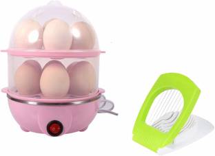 FLYDER 14 Egg Cooker Double Layer Egg Boiler Electric Cooker 14 Egg Poacher for Steaming Egg Cooker