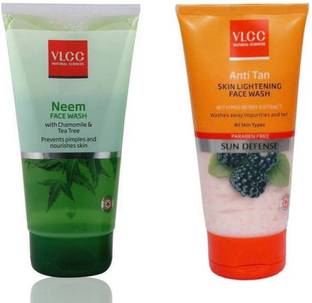 VLCC Original Anti-Tan Skin Lightening and Neem Chamomile & Tea Tree Face Wash