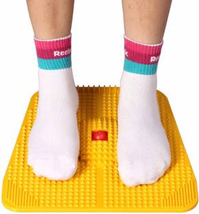 croxlife Acupresssre Health Care Product Plastic Acp Power Mat Iv 2000 (Yellow, 30x30 cm) Ab Exerciser