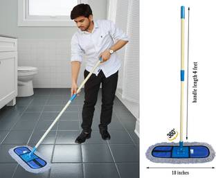 Livronic Wet and Dry Flat Floor Mop Easy to Use Floor Cleaning Mop Wet & Dry Mop