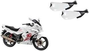 Buras NEW WHITE SHINING PROTECTIVE HANDGUARD FOR BIKE HERO KARIZMA BEST QUALITY PRODUCT FOR THE BIKERS हैंडलबार हैंड गार्ड