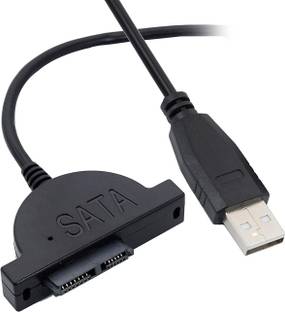 LipiWorld  TV-out Cable USB 2.0 to 7+6 13Pin Slimline SATA Laptop CD/DVD ROM Optical Drive Adapter Cable