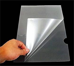 LRS L-Type Transparent A4 Size Document Sleeve Project Document Holder Plastic Folder for Document Paper Certificate - 12 Pcs. Folder File