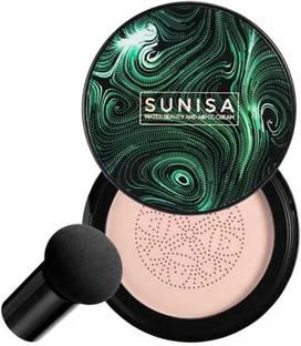 sunisa CC Cream Mushroom head air cushion Moisturizing Brightening BB Whitening Maquiagem (Creamy) Foundation (White, 20gm) Foundation