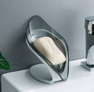 Vayragya mart Plastic Leaf Shape Soap Box Self Draining Bathroom Soap Holder