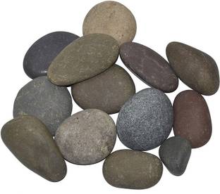 Naturally Green river stones 1Kg Regular Asymmetrical Rock Pebbles