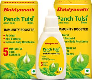 Baidyanath Panch (Amrit) Tulsi Drops, Natural Immunity Booster and Powerful Cough & Cold Relief Drops | Antiviral, Antibacterial, Increases body resistance |