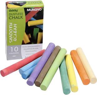 Oddy Non Toxic Colourful Dustless Blackboard Chalk black board Dustless Colourful Chalk 50 pcs