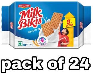 BRITANNIA Milk bikis milk biscuits pack of 24 Plain Biscuit