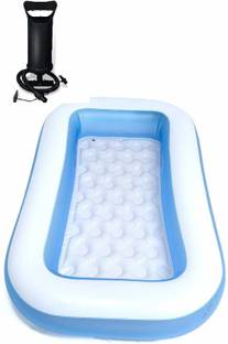 Orioles 5.5 FT. Bath tub for Baby Rectangular with Air Balloon Pump Inflatable Swimming Pool