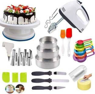 Shopative Cake All In One All in one cake combo Cake All In One Combo All in One cake Making Tools Cake Mould Combo with Tools set Multicolor Kitchen Tool Set (Multicolor) Kitchen Tool Set Kitchen Tool Set