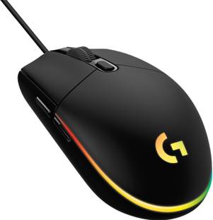 Logitech G102 Light Sync / Adj DPI Upto 8000, 6 Programmable Buttons, RGB Wired Ambidextrous Optical  Gaming Mouse