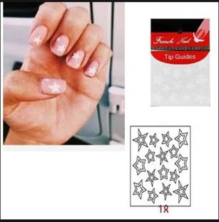 Gugzy French Nail Stickers Nail Art DIY French Tip Guides French Manicure Template Sticker Decals Nail Accessories Fringe Sticker Stencil I Nail Art Sticker I Nail Art French Tip Guide I Nail Tip Guide I Nail Art Stickers