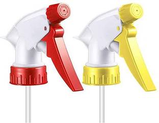 Dev store PRIMIUM QUALITY Plastic Trigger Spray | Spray Gun | Sprayer | Bottle Nozzle Head For Home, Salon & Office Purpose | Fits on Every Bottle- Random Colour Bottles Not Included- (Pack of 2) 2 L Hand Held Sprayer
