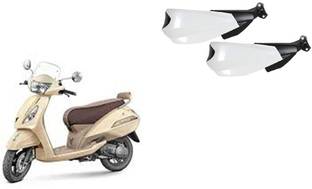 Buras NEW WHITE SHINING PROTECTIVE HANDGUARD FOR NEW SCOOTY JUPITER QUALITY PRODUCT FOR THE BIKERS Handlebar Hand Guard