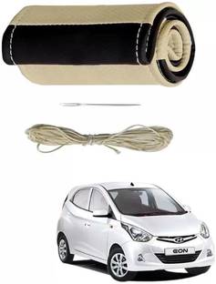POOJATRADERSSS Hand Stiched Steering Cover For Hyundai Eon, Reva, WRX, Omni, Thar, Jazz