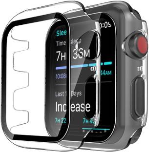 Maxpro Edge To Edge Tempered Glass for Apple iWatch Case 44mm Series SE,6,5,4,3,2,1 Screen Protector, High Sensitive Tempered Glass and PC Protective Cover