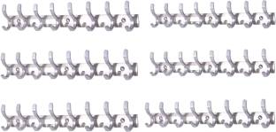 Sureify Stainless Steel And Aluminium Alloys Fescue Wall Hook 8 Legs Silver Pack of 6 Hook Rail 8