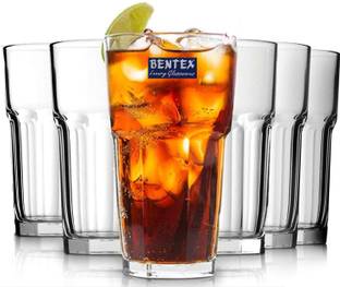 Bentex (Pack of 6) Water Glass Tumbler, Stackable Drinking Glass Glass Set Water/Juice Glass