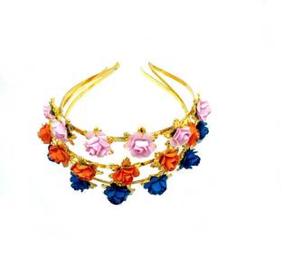 SR Sarthak Royal Pack Of 3 Flower Hair Band Bun Stick