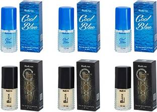 Rankson Cool Blue, Black Snake All Day Perfume For Men & Women 10ml - Pack Of 6 Perfume  -  60 ml