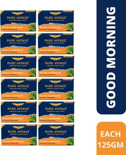 PARK AVENUE Good Morning Fragrant Soap With Tea Tree Oil And Shea Butter 125 Grams Each (Pack of 12)