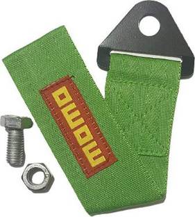 SELVIKE Universal Car Auto Racing Sports Style Tow/Towing Hole Strap (GREEN) Hook Show Belt For Front/Rear Bumper High Strength Trailer Short Loop Set Kit 0.2 m Towing Cable