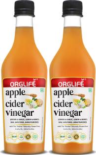 ORGLIFE Apple Cider Vinegar with Garlic Ginger Lemon Honey 1000ml -With the Mother Vinegar