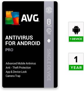 AVG Mobile Security for Android Pro 1 Device PC 1 Year Mobile Security Compatible with Android (Email Delivery - No CD)