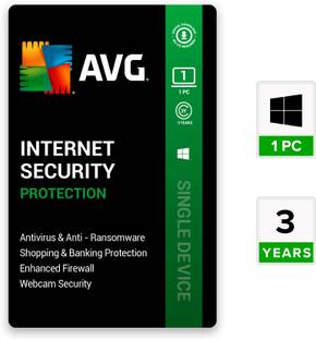 AVG Anti-virus (Internet Security) 1 PC PC 3 Years Internet Security (Email Delivery - No CD)
