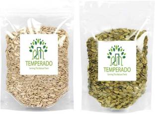 Temperado Raw pumpkin and Sunflower Seeds Combo 1kg Pack of 2 ( 500gm each) Sunflower Seeds, Pumpkin Seeds