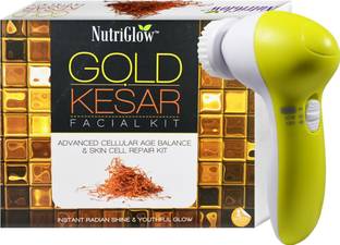 NutriGlow Gold Keser Facial Kit With Face Massager Combo