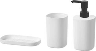 VARNA IKEA STORAVAN, 3 Piece Bathroom Accessory Set. (soap Dispenser, Tooth Brush Holder, soap Dish) Polypropylene Toothbrush Holder