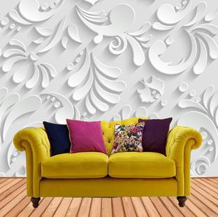 ALL DECORATIVE DESIGN Decorative White Wallpaper