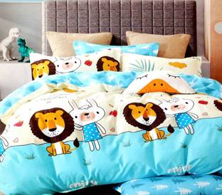 Heena Art Polycotton Double Flat 160 TC Printed Bedsheet