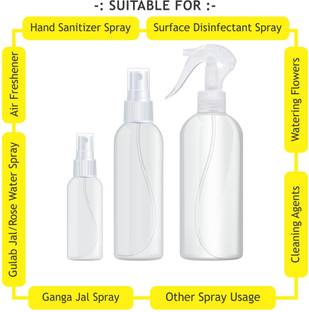 Austro Labs स्प्रे खाली बोतल - 50 ML, 120 ML, 330 ML 500 ml स्प्रे बॉटल